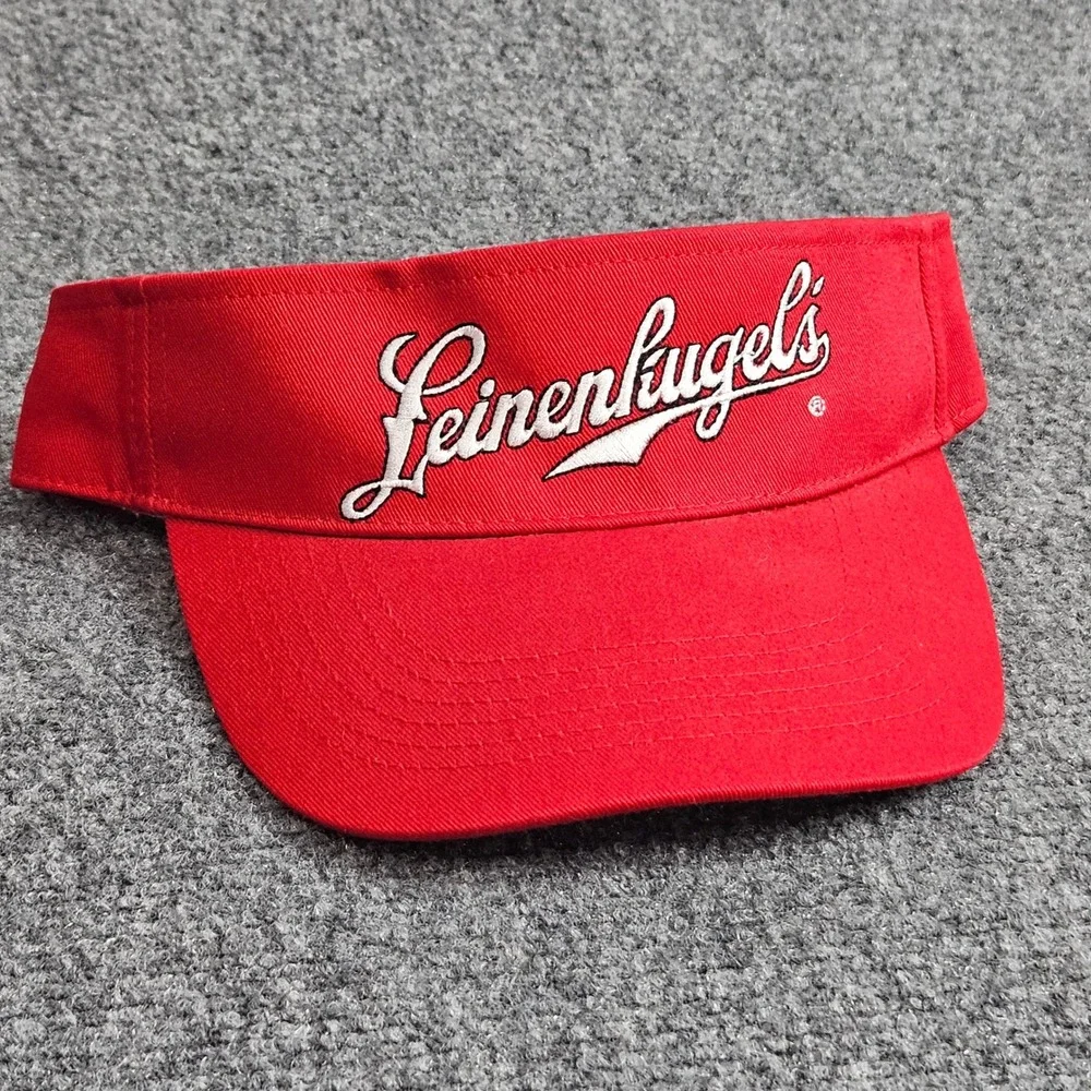 Leinenkugels Beer Visor‎ Red Embroidered Logo Adjustable Golf Brewery Casual